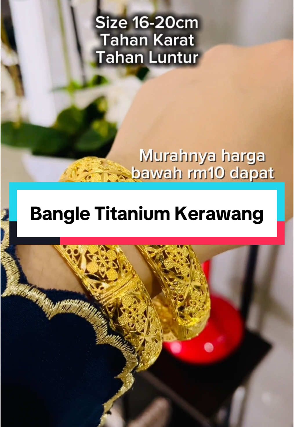 #BangleTitaniumkerawang #BangleTitaniumklasik #Bangletitaniumtahankarat  #BangleTitaniumtahanlasak #BangleTitaniumTahanluntur #Bangletitaniummurah  #AksesoriAnggun Boleh buat basahan, boleh pakai harian, berkenan tekan beg kuning beli😉