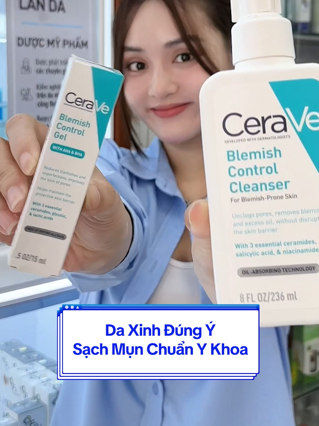 Chọn Blemish Control cho làn da yêu quý của bạn. Sản phẩm giúp giảm mụn mà không làm da khô, tự tin mỗi ngày. #CeraVe #CeraVeVietNam #TacDongKep #KhepVongLapMun #ChamSocDa