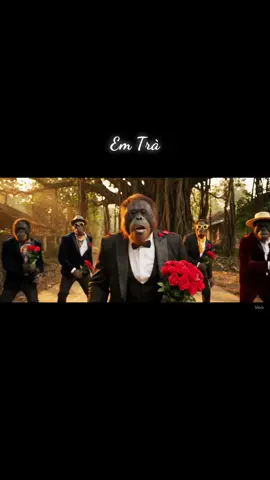 Em trà ơi em trà ơi anh đợi em từ chiều #monkey #Veo3 #xuhuong 