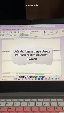 Tutorial Hapus Page Break di Microsoft Word cuma 1 Menit #pagebreak #microsoftword #makalah #tutorial #templatemakalah #tipsbelajar #kuliah #tugassekolah #infobeasiswa #fyp 