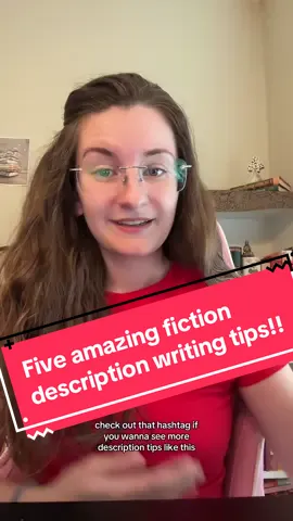 Improve your fiction description writing with these five easy and amazing tips #fictionwriting #writing #howtowrite #author #writertok #fiction #fantasy #descriptions #fivesenses #christinabagni #wanderingwordsmedia #creativewriting #tips #quickwritingtip @Weirdo📚| Author #greatdescriptioncompetition 