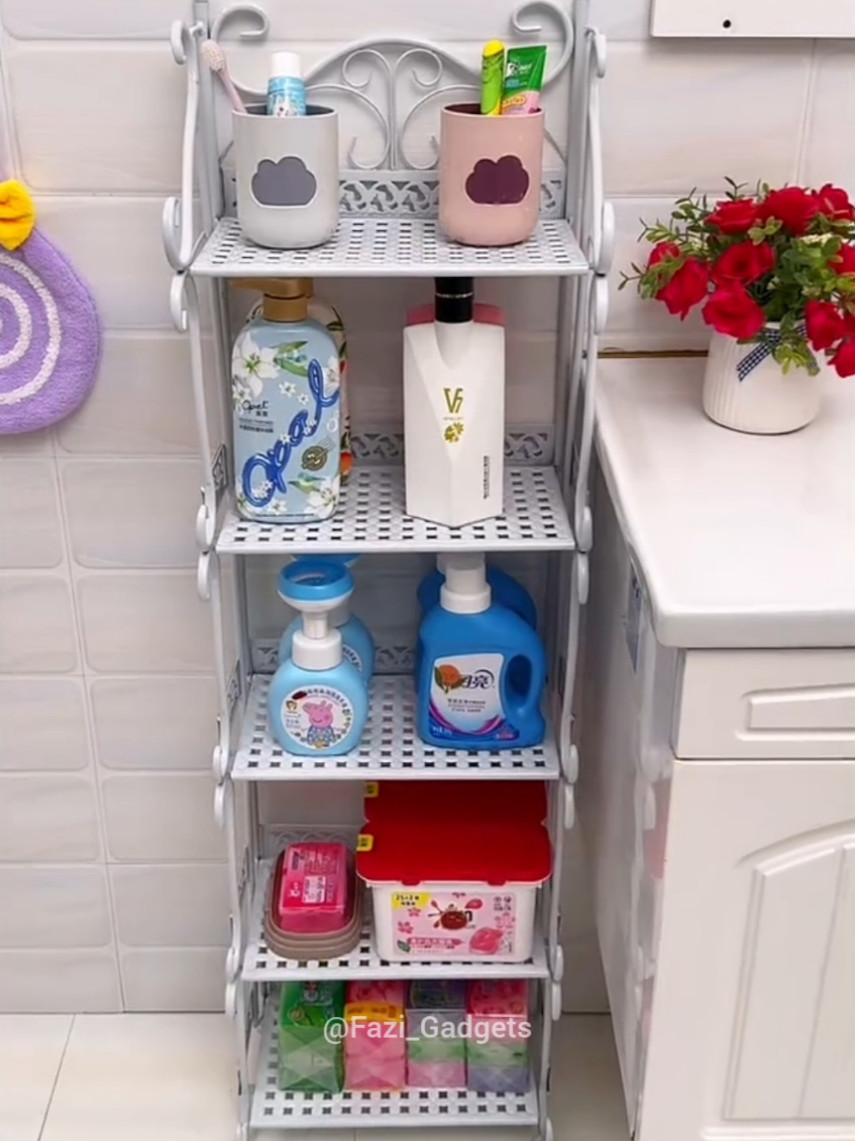 Foldable Kitchen Storage Rack Purchase Link in Bio #viral #foryou #viraltiktok #gooditems #viral_video #fypシ #fyp 