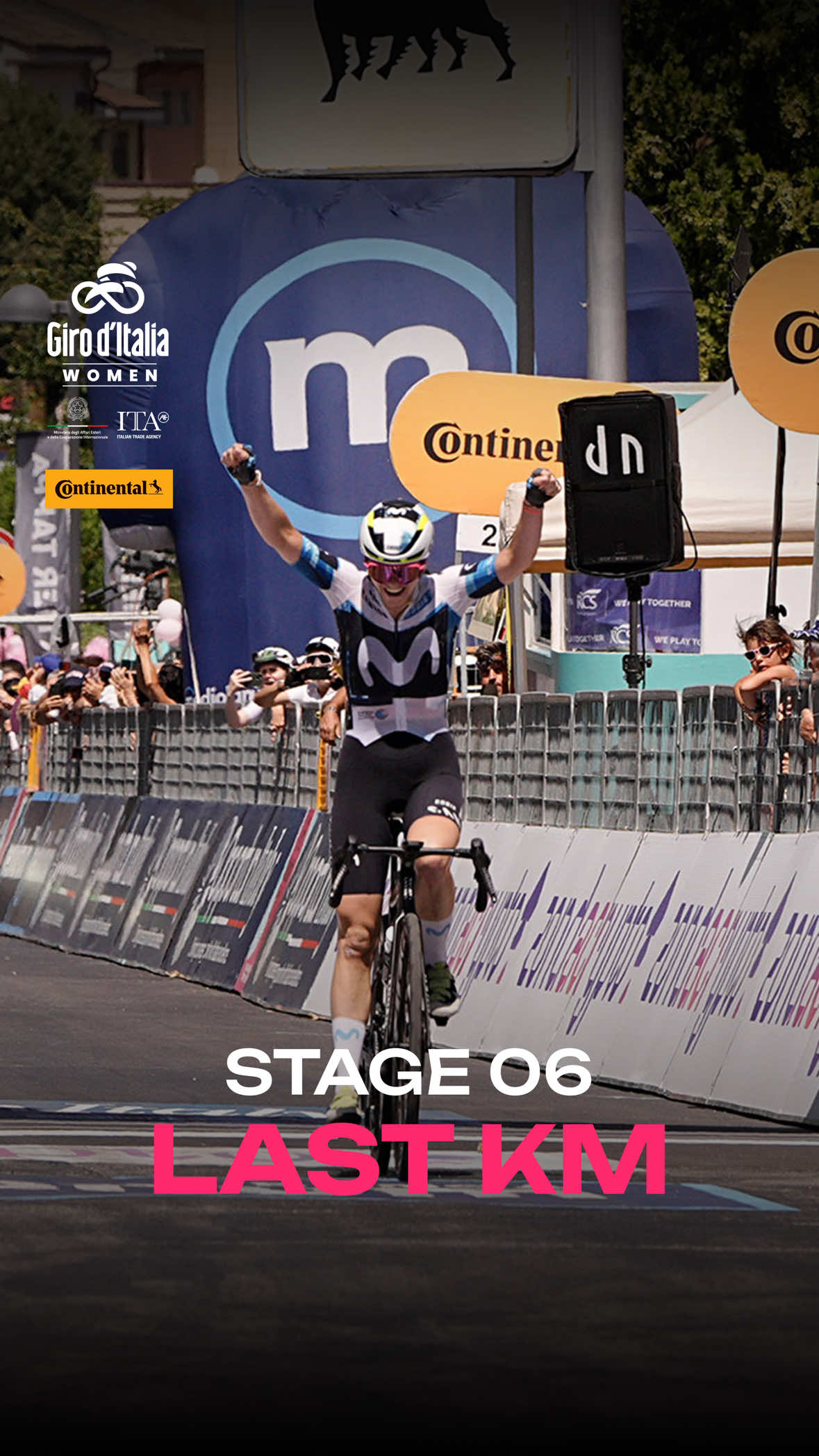 🔻 A duel for success and a textbook sprint finish! ⏪The @Continental Ultimo Kilometro #GirodItaliaWomen #WonderfulWomen #WOW #lastkm 