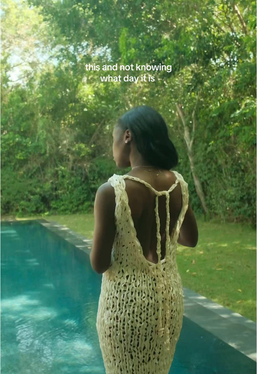 I love a vacation. I wanna be a vacation. Dress is Nia Thomas 