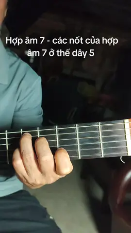Hợp âm 7 - các nốt của hợp âm 7 ở thế dây 5  #huongdanguitar #hocguitar #guitardemhat #guitar #nhacsitranminhtrung 