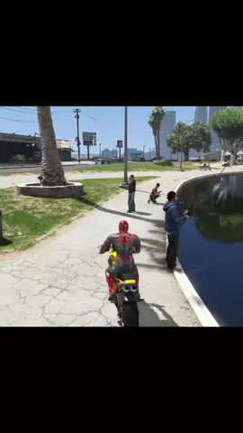 Bruce Lee kick 🤣 #gta5 #gtavfunny #gtatrynottolaugh #funnytiktok #spiderman #fyp #Game Highlights #PaidPartnership 