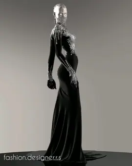 Elegant black couture evening dress design by me 🖤✨ #couture #Clo3d #HauteCouture #fashiondesigner #nightdress #eveningdress #luxurydress #dark