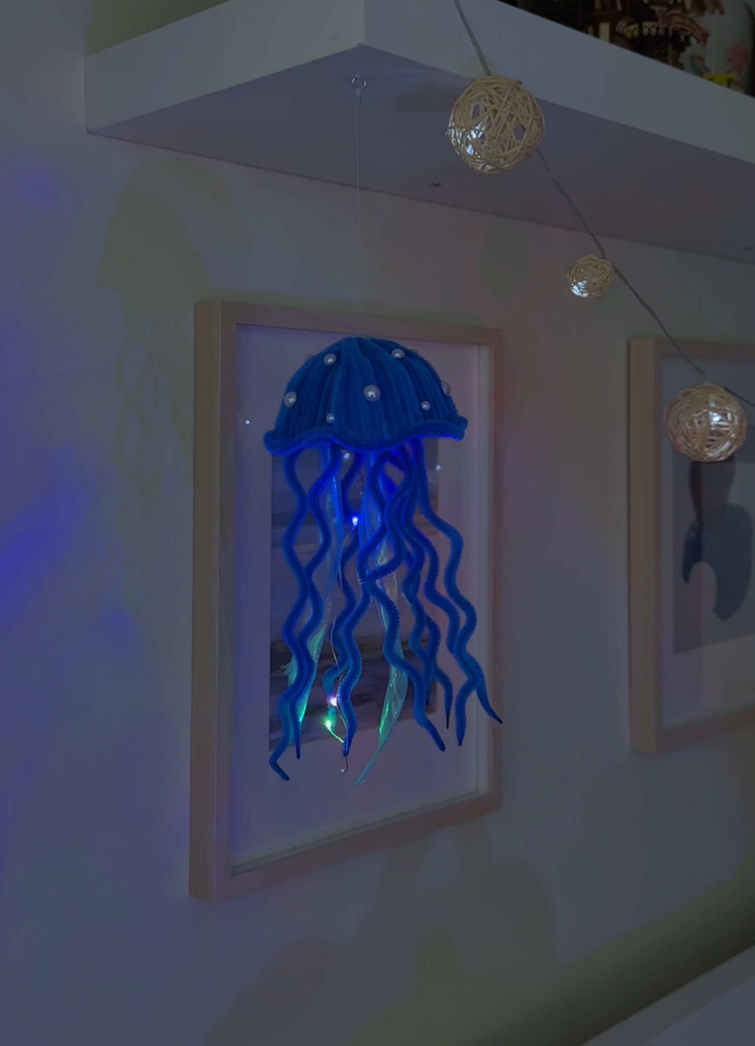 DIY Jellyfish Lamp🪼Quick&Easy Tutorial ✨#DIY #craft 