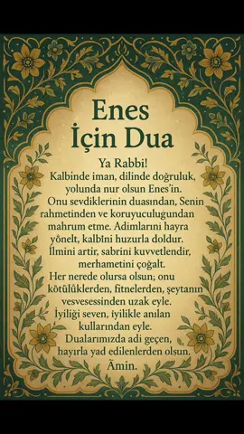 #Enesicindua #Enes #İsmeozeldua #dua #keşfet #keşfetteyizzz 