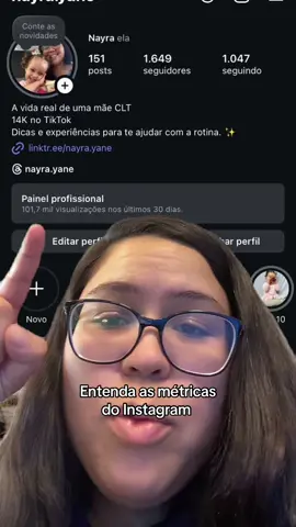 Tem muita gente que se engana e acha que o perfil tá indo bem, mas quando vemos as contas alcançadas, percebemos que não  #marketing #criacaodeconteudo #monetizartiktok #metricasdoinstagram 