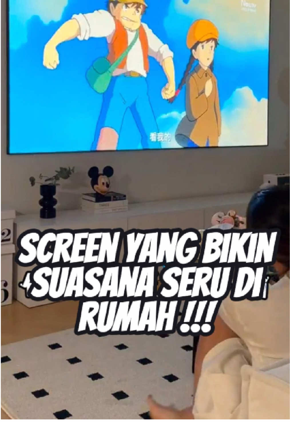 Screen yang bisa bikin suasana makin seru di rumah kamu 😍 #screenprojector #layarproyektor #layarprojector 