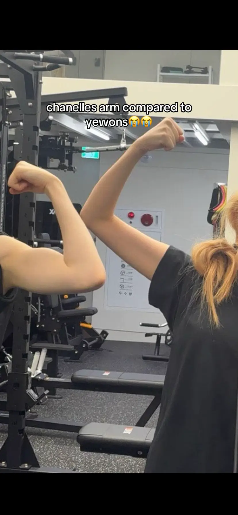 I guess the gallons of protien powder worked #kpop #fiftyfifty #relateable #chanellemoon #yewon 