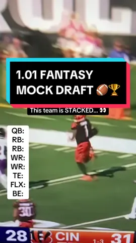 It’s that time of year | 1.01 Fantasy Mock Draft #nfl #fantasyfootball #mockdraft #fantasyfootballmockdraft #jamarrchase #fyp