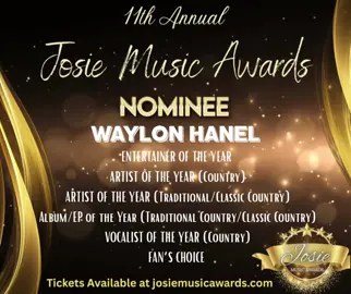 These aren’t “my” nominations, they’re OUR nominations! We’re in this together!!! None of this would be possible without YOU all. Be on the lookout for the Fan’s Choice Award!  #WaylonHanel #waylonhanelmusic #waylonhanelband #cdxrecords #cdxnashville #spotifyartist #singersongwriter #livemusic #IndependentArtist #billydonburns #josiemusicawards #keithwhitleyblue