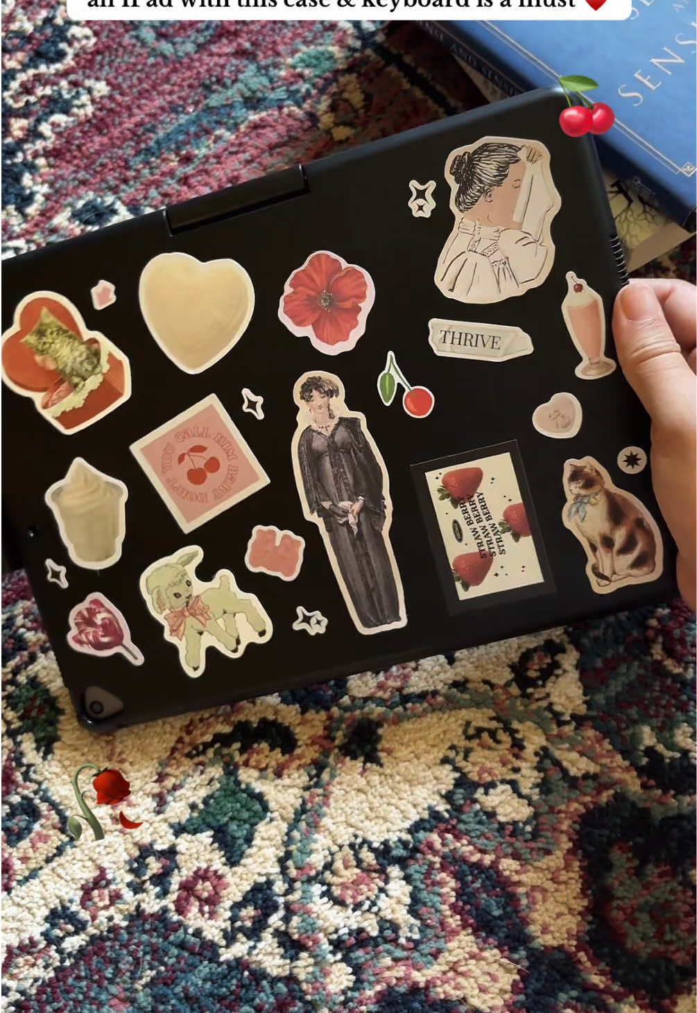 I’m in love!!! I finally found a keyboard/case that I love with my iPad and YES!! Writing my book on this is SO FUN. ♥️🥀 #ipad #Tech #writer #author #writertok #coquette #darkacademia #gothic