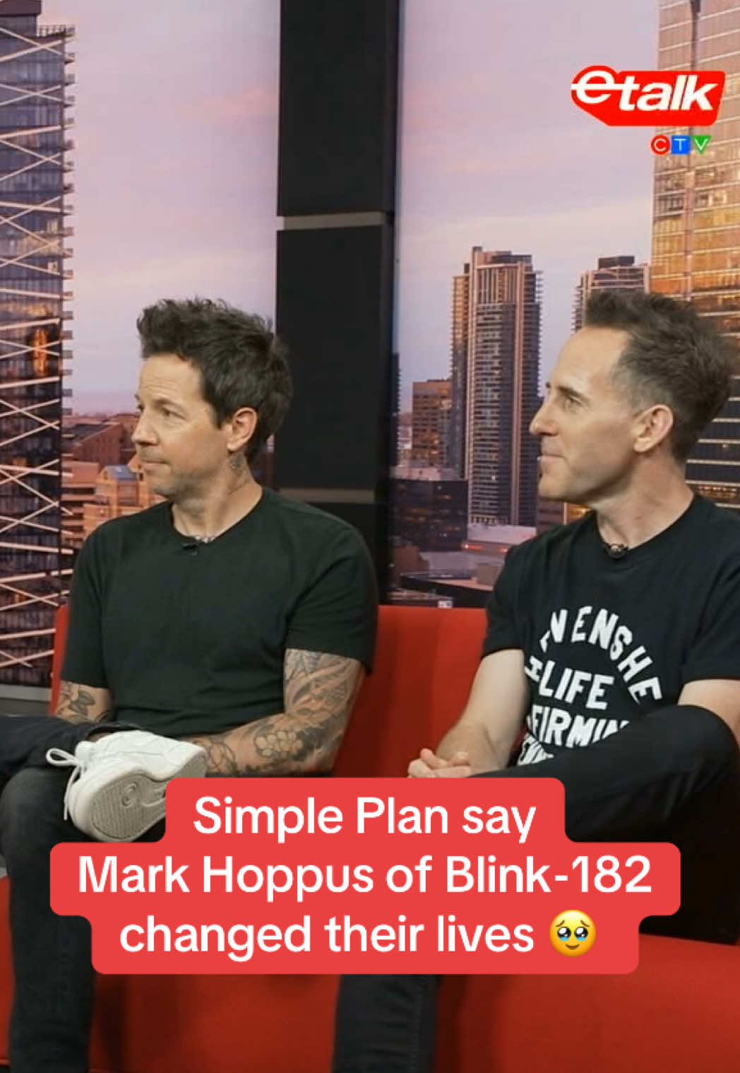 25 years of Simple Plan!🤘   Chloe caught up with Simple Plan members, Chuck Comeau & Pierre Bouvier in our studio to talk about their brand-new documentary, ‘Simple Plan: The Kids in the Crowd.’   The band share the story of how Mark Hoppus from Blink-182 changed their lives, and what it means to have support of bands like, The Offspring and NOFX throughout their career. The documentary explores their journey, from Montreal beginnings to becoming one of the most popular punk rock bands of the 2000s. The doc includes never-before-seen access and interviews with stars like Blink-182’s Mark Hoppus, and Canada’s own, Avril Lavigne.   ‘Simple Plan: The Kids in the Crowd’ is streaming now on Prime Video! 👀   #SimplePlan #MarkHoppus #Blink182 #AvrilLavigne #NOFX #TheOffSpring #PunkRock #Punk #Canadian #Documentary @Simple Plan @Mark 