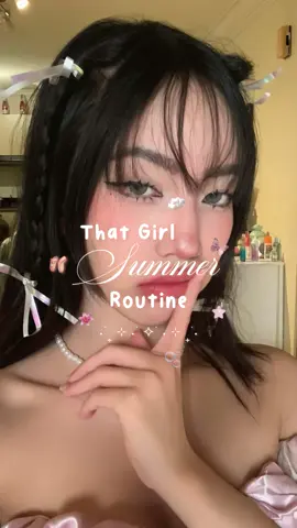 That GIRL summer Routine 🎀🫧✨🤍 #koreanskincare #explore #kpop #aesthetic #skincare 