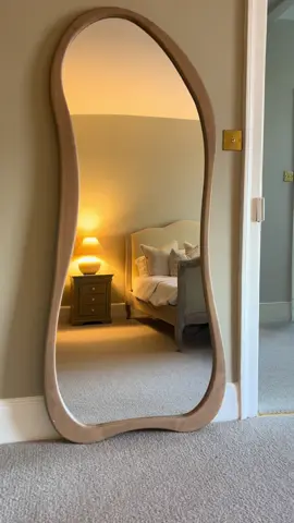 New in The Range! Organic lean to wiggle mirror in natural wood 🤩✨ @The Range  #therange #wigglemirror #asthetic #woodenmirror #astheticvideos #asthetic #tkmaxx #foryoupage #fyp 