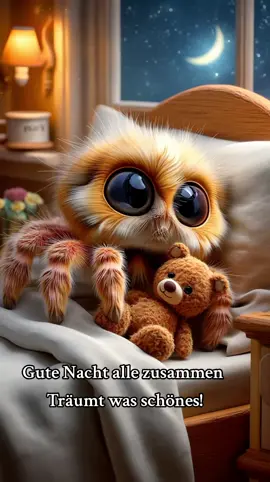 Itzy kuschelt sich mit seinem Teddy ins Bett und wünscht allen eine gute Nacht. 🌙✨ #GoodNight #GuteNacht #FluffyFriends #Kuschelig #Süß #TräumSüß #Flauschig   