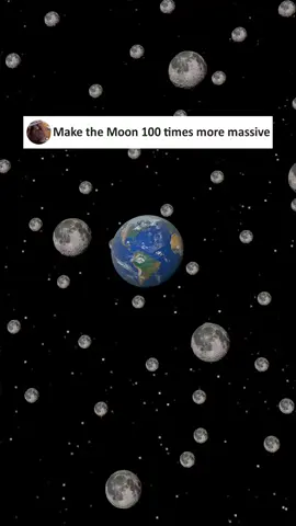 What if we make the Moon 100 times more massive? #fyp #simulator #collision #universesandbox2 #solarsystem #universe #space 