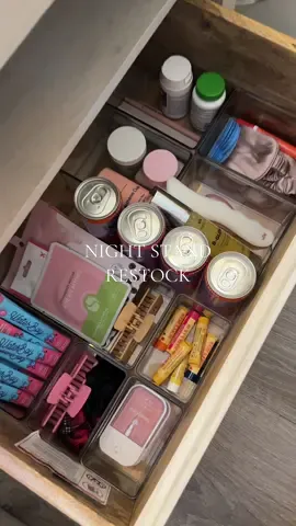 Restocking my nightstand 🤍🫧💕 @Bloom Nutrition #bloompartner #nightstand #restock #restocking #organize #clean #asmr #asmrsounds #aesthetic 