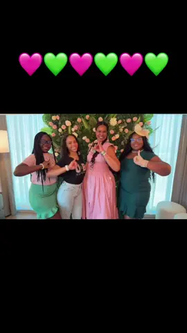 Just me with my pretty girls. The future is bright. 🩷💚 #IRC2025 #IngeniousInternationalRegion #AKA1908 #SoaringWithAKA #AlphaKappaAlpha 