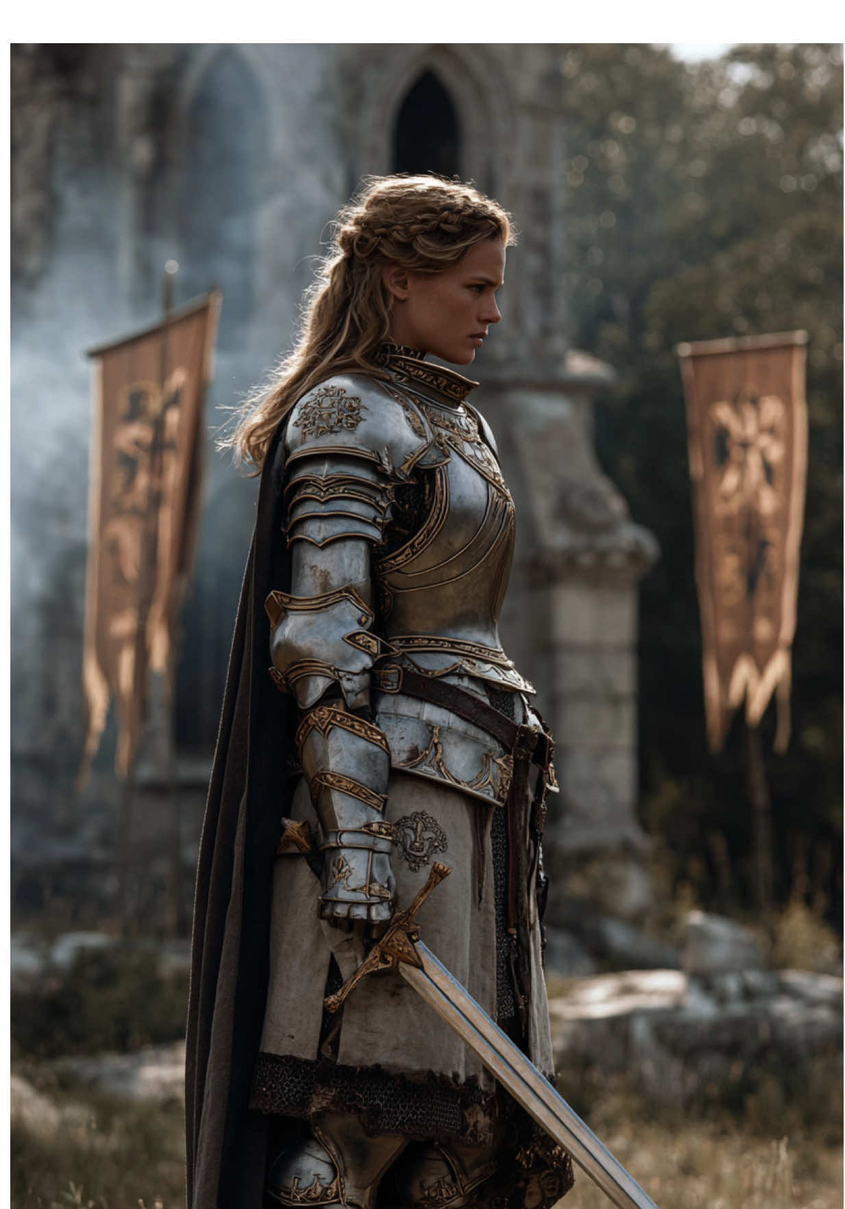 🛡 She is not just a warrior — she is a calling of destiny. In her eyes — faith, in her step — determination. This is the kind of strength that rises from within when the time comes to stand tall. 🔥 Share this video if you feel that same power. Follow for more goddesses yet to come #divinewarrior #joanofarc #sacredfeminine #armoredgoddess #cinematicstrength #innerpower #spiritualfire #beautysimulations 