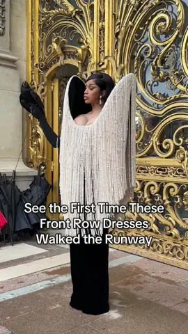 Recognize those looks from somewhere? Us too. Look back at the runway debuts of the looks worn by some of our favorite front row attendees at this week’s #Schiaparelli Haute Couture Fall 2025 show. 