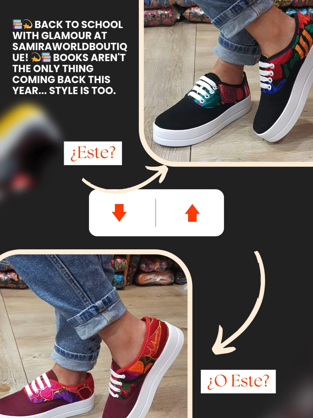👟✨ Back to school with firm steps and Chiapas style! ✨👟 At SamiraWorldBoutique, we're celebrating back to school with footwear that tells stories: handcrafted shoes from Chiapas, made with love, quality, and unique design. 🎒 Ideal for everyday school wear 🧵 Designs that fuse tradition and fashion 💥 Special seasonal promotions 📍Samira's World Boutique. 4150 West Peoria Ave. Phoenix, Arizona 🛍️ Because every step deserves style and roots!