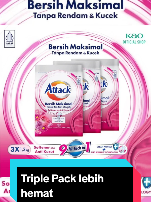Attack plus softener 1200gr detergen bubuk untuk mesin cuci #attack #detergen #deterjen #detergenbubuk #attackplussoftener 