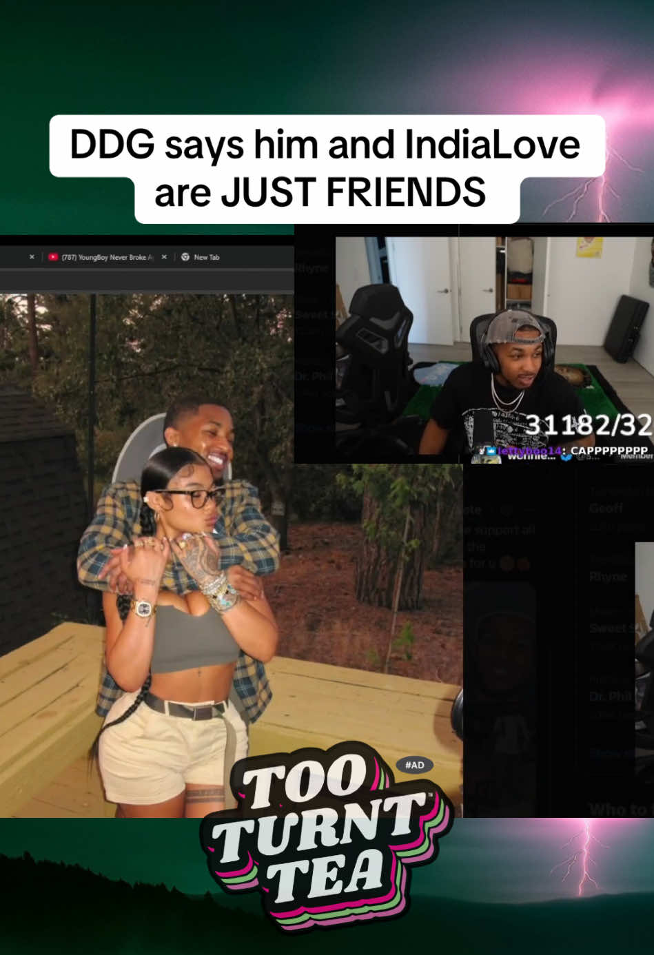 DDG says him and IndiaLove  are JUST FRIENDS  #ddg #pontiacmadeddg #ddgpontiacmade #indialove #indialovewestbrooks 
