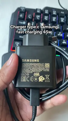 Charger type c kompatibel di samsung sudah fast charging 45w, komen hp kamu tipe apa #charger #chargerhp #chargerandroid #chargerfastcharging 