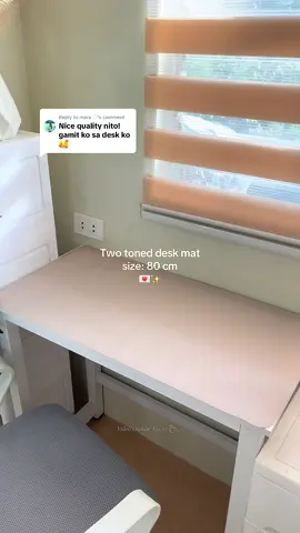 Replying to @mara ♡ yesss super worth it talaga nito plus two toned color siya💖 #deskmat #desktopmat #doublesidemat #twotonedeskmat #twotoneddeskmat #laptopmat #deskessentials #desktopessentials #tablemat #tablecovermat #fyp 