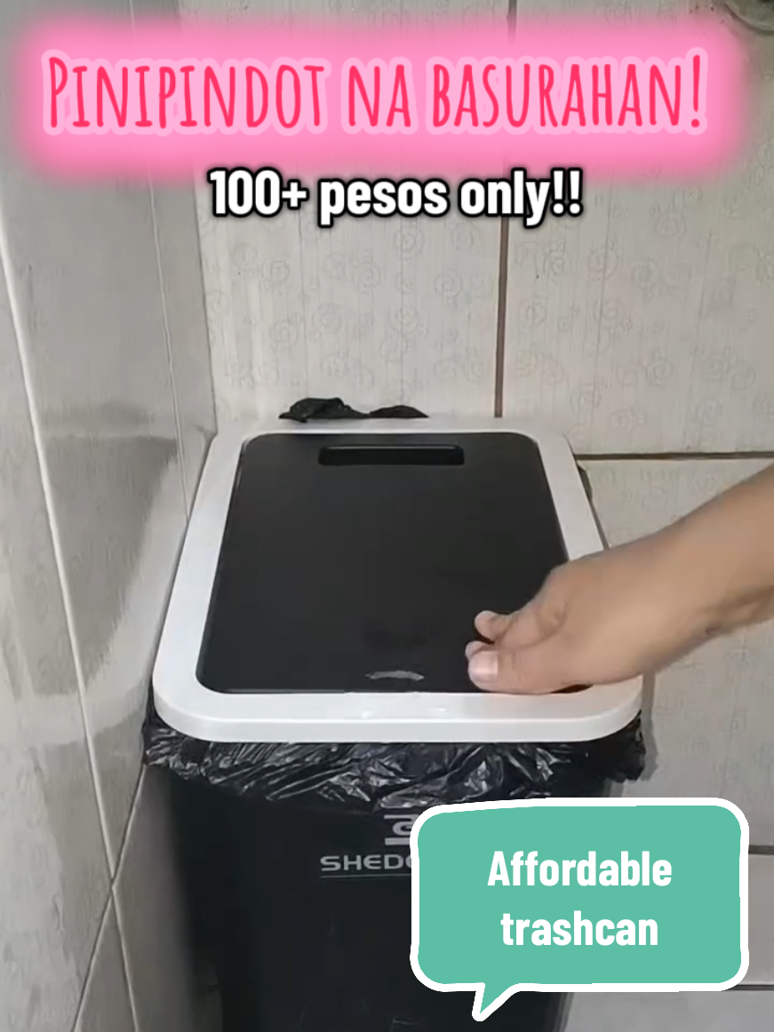 Pinipindot na basurahan nakakatuwa!🫶😊😊 #affordabletrashcan #trashcan #hightechtrashcan #creatorsearchinsights #fyp 