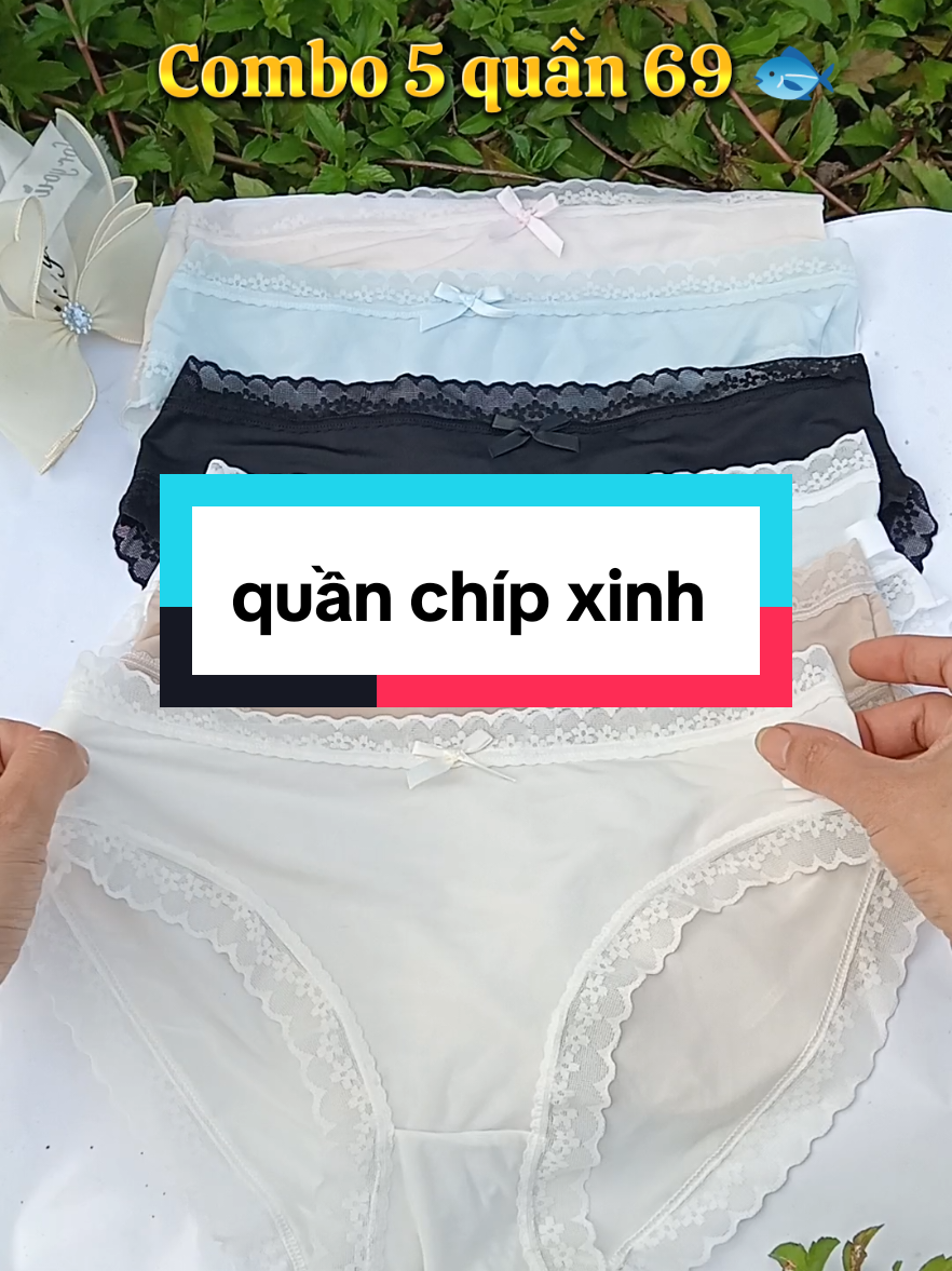 1 em quần chíp phối ren mặc siêu mát #noiy #quanchip 