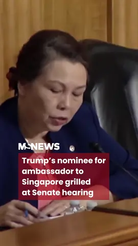 Trump’s nominee for ambassador to Singapore grilled at Senate hearing The Florida-based orthopaedic surgeon drew criticism online after the video went viral. Read more here: https://mustsharenews.com/ambassador-singapore-senate/ #mustsharenews #fypsg #sgnews