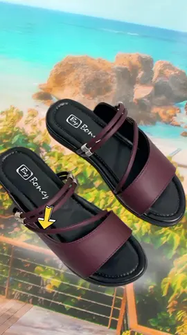 Sendal Cewek Karet Sandal Wanita platform Selop Simpel Anti selip Motif Tali Slingback Terbaru Kek ginian#antilicin #masakiini #fypppp 