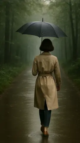 She walks like the storm made her stronger. #walkingthroughit #moodyrain #softgirlera #facelessaesthetic #cozyrainvibes #peacefulenergy #rainydayscene #solitudewalks #foryou #fyp