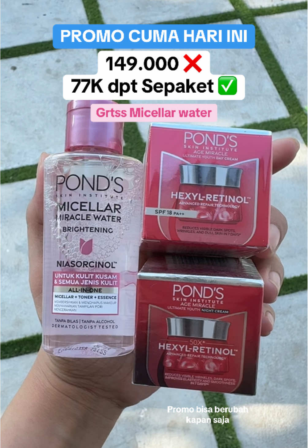 PROMO UNTUK 5 ORG TERCEPAT ‼️⚡️ #pondsagemiracle #ponds #krimflekhitam #skincareantiaging #rekomendasiskincare #fyp 