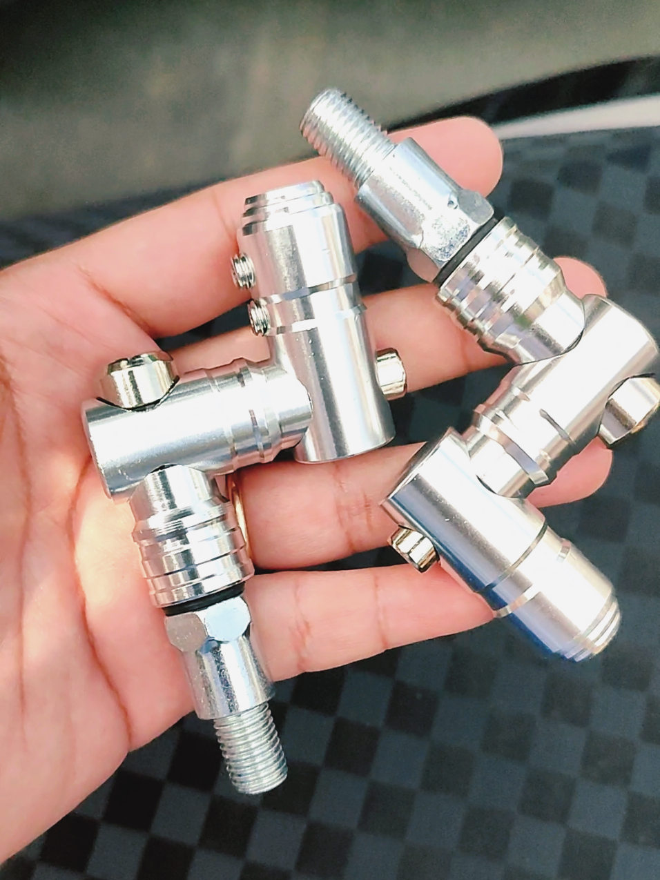 CNC Aluminum 360 Degree Rotating Side Mirror Stand Rearview Mirror Bracket 10mm Extension Motorcycle Side Mirror Accessories #360sidemirror  #cnc360sidemirror 