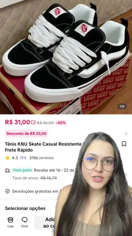 Tênis Unissex Skate Casual por apenas 31 reais, com cupom aqui do TikTok!  #tenis #estilo #tiktokshop #ofertas #foryoupage 