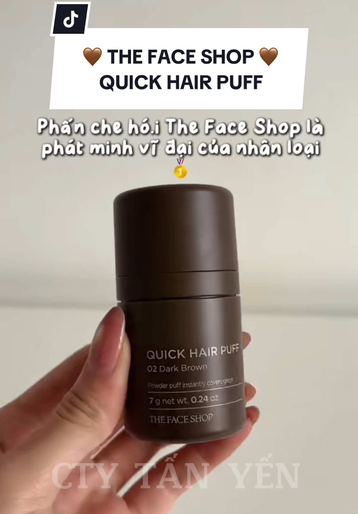 PHẤN CHE HÓI - CHE KHUYẾT ĐIỂM TÓC THE FACE SHOP QUICK HAIR PUFF 🤎🤎 #tfs #thefaceshop #chehoitoc #chehoi #phanchehoi #phanchekhuyetdiemtoc #chekhuyetdiem #hairpuff #chehoidinhdau #phanchehoitoc #hottrend #trending #hottrendtiktok #xuhuongtiktok #chinhhanghanquoc #xhtiktok #xh #viralvideo #viraltiktok #goclamdep #nganhlamdep #xuhuonglamdep #ctytanyen 