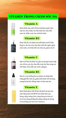 Vitamin trong chăm sóc da #xuhuong #skincare #tiktok #vitamin #serum #reviewlamdep #review #skincareroutine 