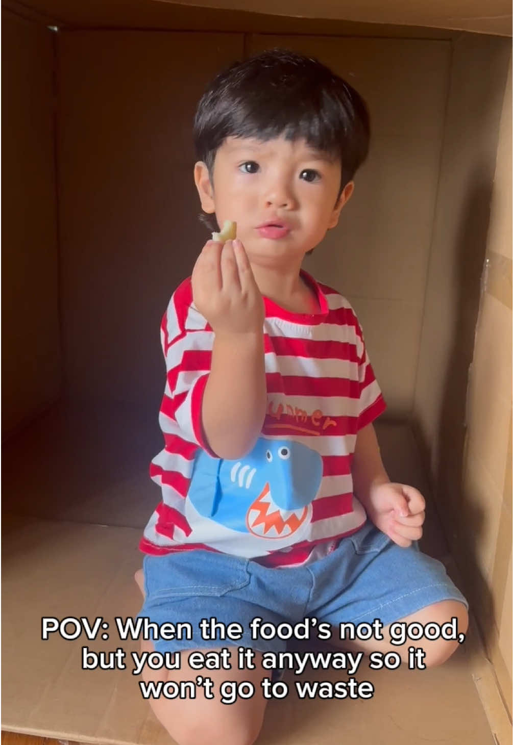 Wasting food is a no #food #Foodie #toddlersoftiktok #fypシ゚viral 
