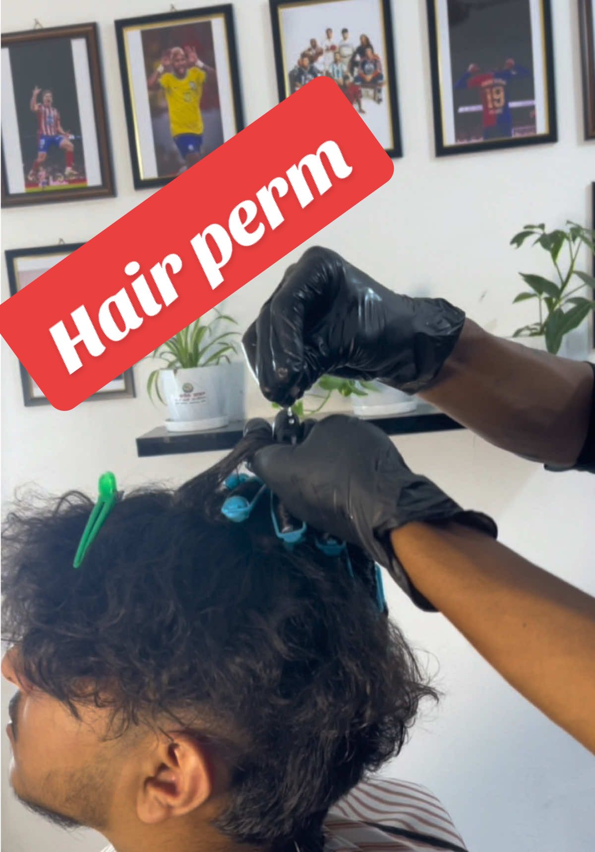 Hair perm at Just Rs 1999 #haircut #hetaudamuser #barbershop 