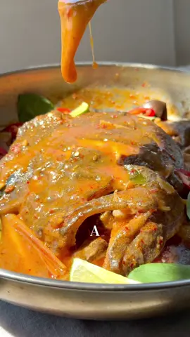 THAI RED TURBOT HEAD. A brilliant way to make the most out of one of the UK’s most expensive fish. The meat around the head is like the oyster of a chicken. The cheek is the best texture on the whole fish, and when you braise it in the tangy, creamy red Thai curry sauce, you’ll have one of the best seafood experiences of your life. The British way of cooking fish is great, and has its place. But sometimes I want more than butter and salt, I want an explosion of flavour, and this truly was that. #comfortfood #Recipe #EasyRecipe #homecooked #thaifood #seafood