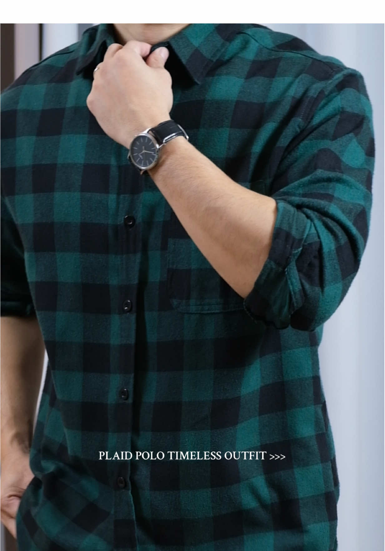 Huilishi Polo Long Sleeves Plaid Classis Outfit #polo #polooutfitideas #outfitideas #fashiontiktokoutfit #fashion 