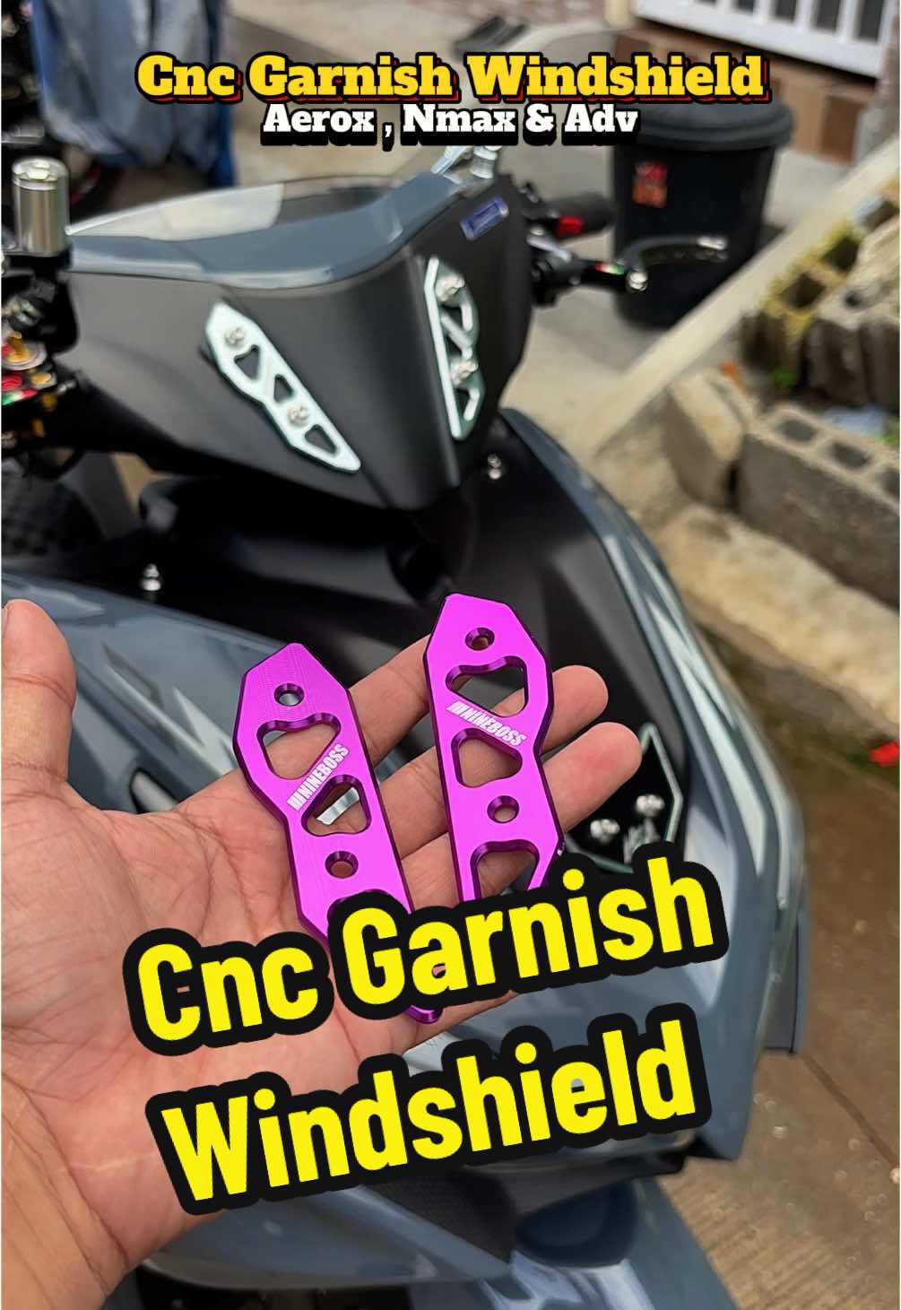 Full Cnc Garnish Windshield for Aerox, Nmax & Adv #garnish #cncgarnish #garnishwindshield #aeroxgarnish #nmaxgarnish #tiktokfinds #fyp #foryou 