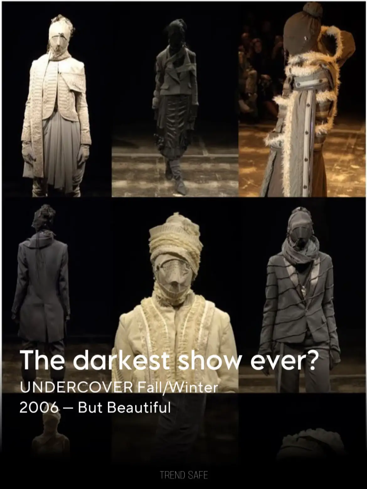 No music. No movement. Just a room full of ghosts. Jun Takahashi’s FW2006 “But Beautiful” is still one of the most terrifying and poetic shows in fashion history. #undercover #archivefashion #darkfashion #jun­takahashi #avantgarde #fashionhistory #fyp