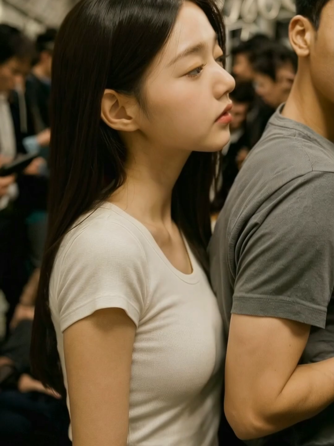 지하철 안 한국미녀 / Korean beauty in the subway 地下鉄の中の韓国の美しさ ##koreangirls #여신 #korean #한국미녀